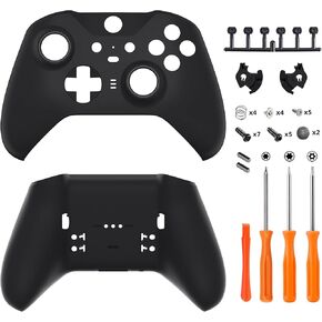 eXtremeRate Faceplate Shell + Bottom Shell for Xbox Elite Series 2, Elite Series 2 Core Controller - Black