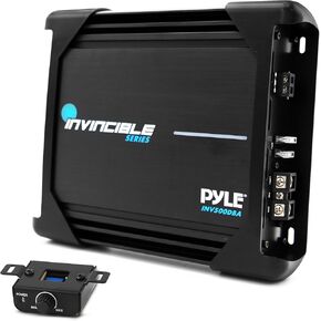 Pyle 1000W Monoblock Car Audio Amplifier - 1 Channel MOSFET Amp with Bass Boost, Low Pass Filter, Subsonic Circuitry, Remote Control, Thermal Protection, RCA Inputs, PWM Power Supply, (9" x 8" x 2")