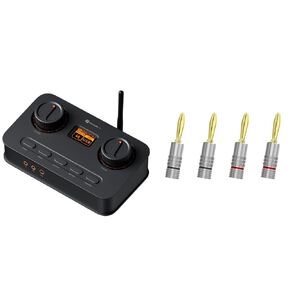 Fosi Audio K7 DAC Headphone Amp, Banana Plugs 2 Pairs / 4 pcs for Workspace and Gaming PC PS5