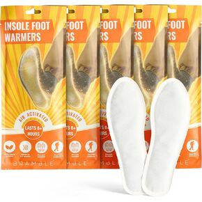 Bramble Insole Foot Warmers - All-Natural Odorless Air-Activated Warmers - Up to 10 Hours of Heat