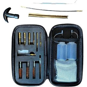 Universal Handgun Cleaning Kit 18 Piece Set Brass Components 22,.357,.38,9mm,.45 - Continental Liberty