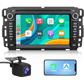 Car Radio Stereo for Chevrolet Silverado GMC Sierra Yukon 2007-2013 Android 13 CarPlay Android Auto GPS Navigation Bluetooth Touch Screen Head Unit with Backup Camera