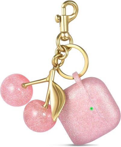 Cagos for Airpods 4 Case مع سلسلة مفاتيح الكرز ، حالة حماية من السيليكون الناعمة لـ AirPods Generation 4th (2024) Case for Women Girls ، Airpod 4 Accessories with keychain ، pink in Saudi Arabia