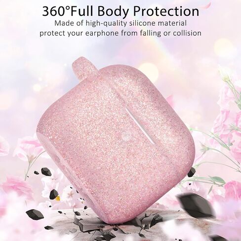 Cagos for Airpods 4 Case مع سلسلة مفاتيح الكرز ، حالة حماية من السيليكون الناعمة لـ AirPods Generation 4th (2024) Case for Women Girls ، Airpod 4 Accessories with keychain ، pink in Saudi Arabia