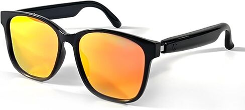 Smart Glasses, Polarized Bluetooth Sunglasses Audio Polarized Sunglasses with Speaker, Voice Assistant, Open Ear, Outdoor UV Protection Unisex (Orange) in Saudi Arabia