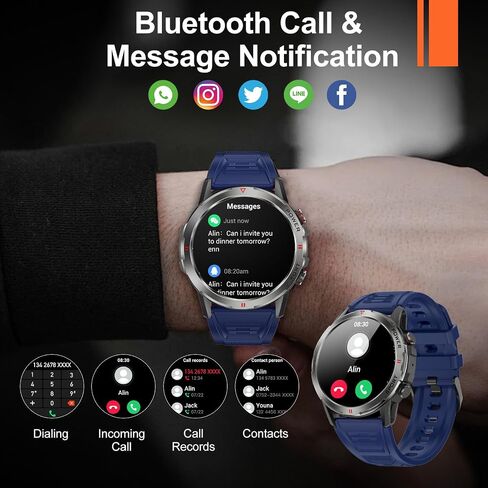 Smart Watch for Women Men, 1.43" AMOLED Smartwatch with Bluetooth Calling Heart Rate/Blood Oxygen/Sleep/Stress Monitoring Multi Sports Modes IP68 Waterproof (Pink) in Saudi Arabia