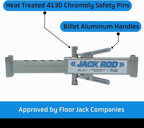 Jack Rod - Easy to Use Floor Jack Safety Tool. Rated for 3.5 Tons. Squeeze to Extend, Locks Automatically Squeeze to Remove. SUV, Truck, Car Jack NOT Included in Saudi Arabia