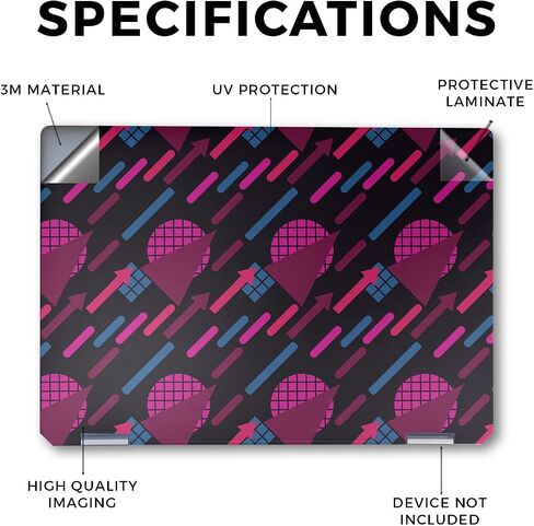 Glossy Glitter Laptop Skin Compatible with HP Spectre x360 14" (2024) - Blue Stars - Premium 3M Vinyl Protective Wrap Decal Cover - Easy to Apply | Crafted in The USA by MightySkins in Saudi Arabia