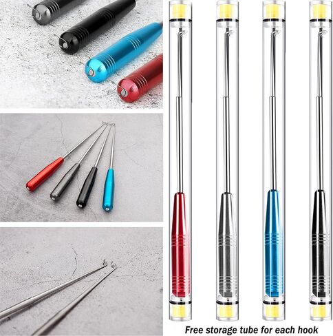 Fish Hook Remover Tool, Fishing Hook Quick Removal Descending Device, Fishing Gear Security Equipment Kits for Adult, Hook Extractor Accessories Detacher Tools with 4PCS Storage Tube in Saudi Arabia