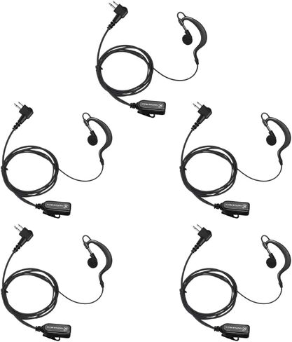 Walkie Talkie Earpiece with Mic Compatible with Kenwood Baofeng SAMCOM BTECH PXTON TYT Anytone WOUXUN Two Way Radio, G Shape Earhook Headset Radio Earpiece with PTT/Mic in Saudi Arabia