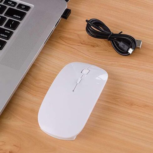 Bluetooth Wireless Dual Mode Mouse,Rechargeable Mouse for Mac/Windows/Android Tablet,Bluetooth Wireless Mouse for iPad/Mac/Laptop/PC/Computer,2.4G Wireless Mouse for Desktop/Notebook/Computer(Gray) in Kuwait