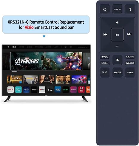 D21 Replacement Remote Control with LCD Display for Vizio Sound Bar P514a-H6 M215a-j6 V21-H8R V51x-J6 M21d-H8R M51ax-J6 M51a-H6 V514x-K6 M512a-H6 V51-H6 V21-H8 in Saudi Arabia