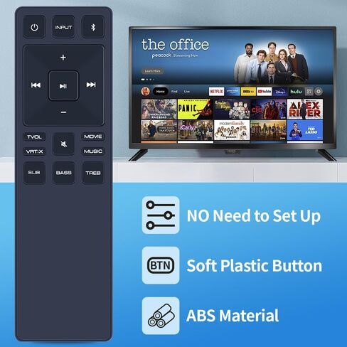 D21 Replacement Remote Control with LCD Display for Vizio Sound Bar P514a-H6 M215a-j6 V21-H8R V51x-J6 M21d-H8R M51ax-J6 M51a-H6 V514x-K6 M512a-H6 V51-H6 V21-H8 in Saudi Arabia