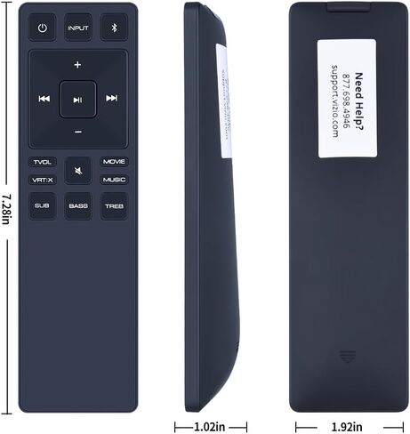D21 Replacement Remote Control with LCD Display for Vizio Sound Bar P514a-H6 M215a-j6 V21-H8R V51x-J6 M21d-H8R M51ax-J6 M51a-H6 V514x-K6 M512a-H6 V51-H6 V21-H8 in Saudi Arabia