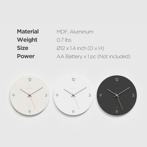 mooas إطار خشبي ساعة حائط مسطحة، 12 بوصة ساعة حائط خشبية غير موقوتة حركة الاجتياح ساعة حائط مزخرفة تعمل بالبطارية ساعة حائط للمنزل غرفة المعيشة المطبخ غرفة نوم مكتب المدرسة (بني فاتح) in Kuwait
