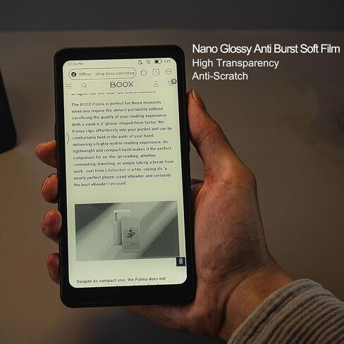واقي شاشة مصمم لـ 6.13 بوصة Onyx Boox Palma/Boox Kant/Boox Kant 2 Mobile ePaper مضاد للوهج ومضاد للانعكاس ومضاد لبصمات الأصابع غير لامع من الجلد PET (فيلم ناعم غير لامع مضاد للانفجار) in Saudi Arabia
