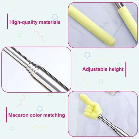 Retractable Teacher Pointers, Mini Portable Finger Pointer Stick, Cute Pointing Finger Stick Teach Supplies for Classroom Reading- Green in Saudi Arabia