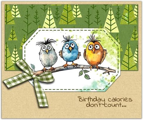 LZBRDY Cute Cartoon Fatty Birds Clear Stamp Set - DIY Scrapbooking, Metal Dies, Silicone Stamps for Cards, Albums, and Crafts in Saudi Arabia