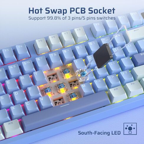 LTC Nimbleback NB841 PRO 75% Wireless Mechanical Keyboard w/Display Screen & Knob, 2.4G/ BT/USB-C Wired RGB 84 Keys Gaming Keyboard, 3-Layer Dampener, Hot Swap PCB, Software Support, Linear Switch in Saudi Arabia