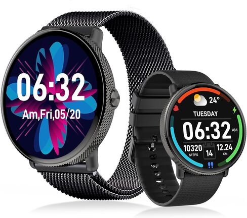 Goodatech 1.43" SmartWatch for Men and Women with Phone Call, IP68 Waterproof, Smart Watch,Fitness Tracker,Compatible with iOS and Android (Gold) in Saudi Arabia