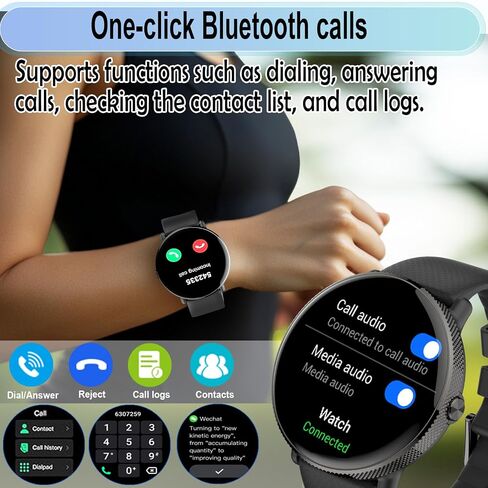 Goodatech 1.43" SmartWatch for Men and Women with Phone Call, IP68 Waterproof, Smart Watch,Fitness Tracker,Compatible with iOS and Android (Gold) in Saudi Arabia