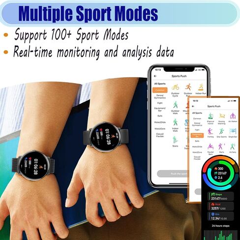 Goodatech 1.43" SmartWatch for Men and Women with Phone Call, IP68 Waterproof, Smart Watch,Fitness Tracker,Compatible with iOS and Android (Gold) in Saudi Arabia
