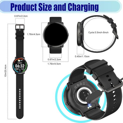 Goodatech 1.43" SmartWatch for Men and Women with Phone Call, IP68 Waterproof, Smart Watch,Fitness Tracker,Compatible with iOS and Android (Gold) in Saudi Arabia