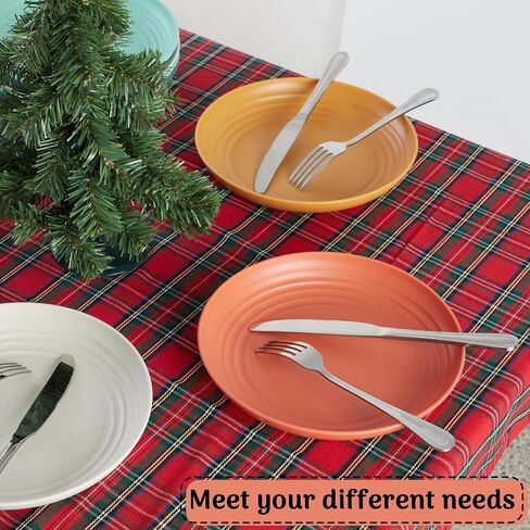 Wheat Straw Plates, Plastic Plates Reusable, Microwave Safe Plates, Kids Plates, 9 Inch Unbreakable Dinner Plates Set of 8, Camping Plate in Saudi Arabia