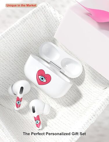 ROCKMAX Pink Lips Sticker for AirPods Pro 2nd Generation, Fashion Decal Skin Accessories for Earpods and Charging Case, Earbuds Case Cover Wrap for Girls and Women Birthday, with Cleaning Kits in Saudi Arabia