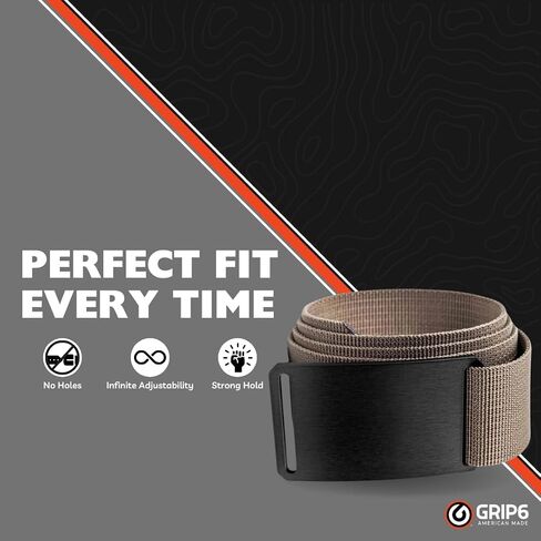 GRIP6 Ninja Belt: Durable Belts for Men & Women, Versatile Nylon Tactical Belt for Work, Golf, Casual & Outdoor Use in Kuwait