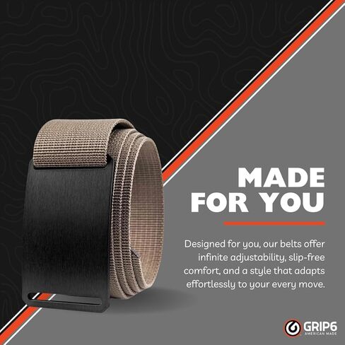 GRIP6 Ninja Belt: Durable Belts for Men & Women, Versatile Nylon Tactical Belt for Work, Golf, Casual & Outdoor Use in Kuwait