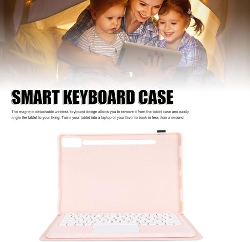 Sanpyl for Tab P12 Case with Keyboard, Rechargeable Detachable Touchpad Keyboard Case with Pen Holder for Tab P12 12.7inch 2023 (Black) in Saudi Arabia