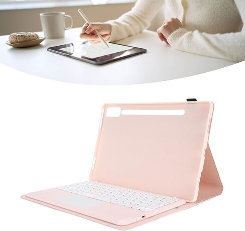 Sanpyl for Tab P12 Case with Keyboard, Rechargeable Detachable Touchpad Keyboard Case with Pen Holder for Tab P12 12.7inch 2023 (Black) in Saudi Arabia