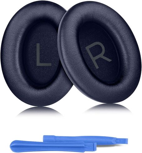 منصات الأذن البديلة Elzo لـ Bose QuietComfort 45 (QC45)/QC SE سماعات ، جلد أكثر ليونة ، رغوة إلغاء الضوضاء عالية الكثافة ، سمك إضافي ، أسود in Kuwait