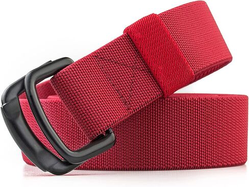 Elastic Belts, Tactical Nylon Canvas Belt Military Heavy Duty Sports Belts with Double D-Ring Buckle 1.5 Inch Webbing in Saudi Arabia