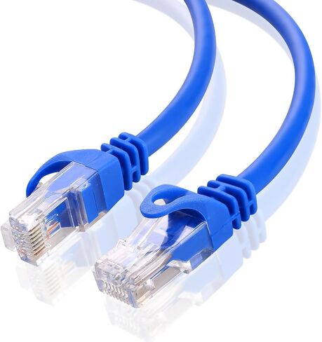 CAT 6 Ethernet Cable 100 FT, Indoor High-Speed 10Gbps Snagless Long CAT6 Internet Cable 100FT for Network, Router, Modem, Gaming, PlayStation, Xbox, POE Camera, Blue in Kuwait