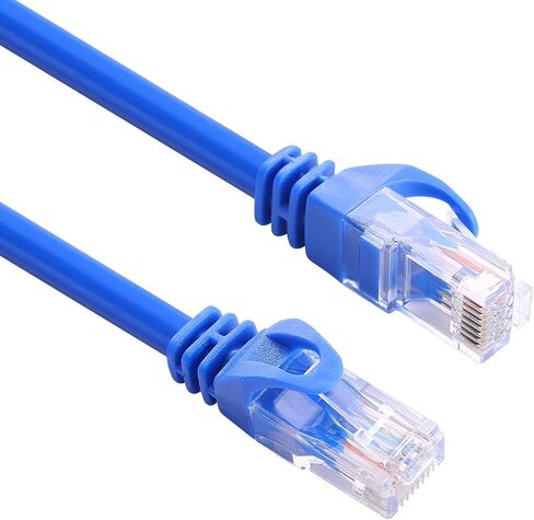 CAT 6 Ethernet Cable 100 FT, Indoor High-Speed 10Gbps Snagless Long CAT6 Internet Cable 100FT for Network, Router, Modem, Gaming, PlayStation, Xbox, POE Camera, Blue in Kuwait