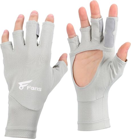 8 Fans Fishing Gloves UPF50+ Fly Fishing Gloves, Fingerless Gloves Sun Protection Gloves Men Women for Outdoor, Kayaking, Cycling, Rowing in Saudi Arabia