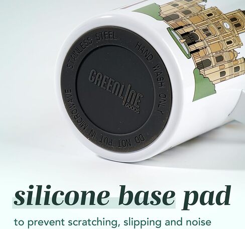 أكواب معزولة من Greenline Goods سعة 30 أونصة من أوستن سيتي مع أغطية ومقبض - أكواب من الفولاذ المقاوم للصدأ للمشروبات الساخنة والباردة، تصميم كوب قهوة أنيق - كوب قهوة ساخن وبارد in Saudi Arabia