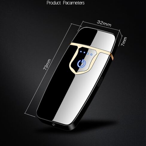 Plasma Dual Arc Lighter, USB Rechargeable Lighter, Electric Lighter, Windproof Flameless Lighter, Pocket Metal Lighter, Incense, Camping (Matte Black) in Saudi Arabia