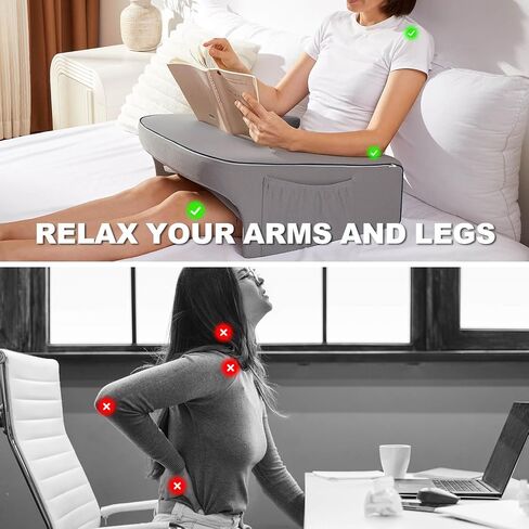 مكتب اللفة ، وسادة ألعاب ، حامل كمبيوتر محمول ، وسادة مكتب كمبيوتر محمول ، وسادة قراءة الأريكة ، وسادة القراءة لللفة ، وملحقات الكمبيوتر المحمول ، وسادة القراءة مع الأسلحة للبالغين (رمادي) in Kuwait