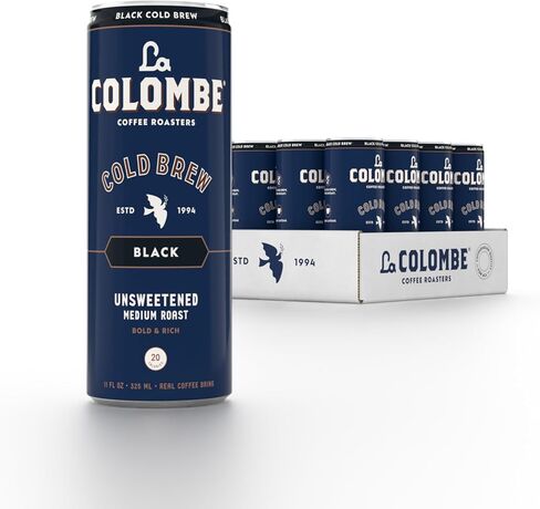 La Colombe Brazilian Cold Brew - 9 Fl. Oz. 4 Pack - 100% Arabica, Single-Origin, Cold Pressed Espresso Coffee, 15 Calories, Double-Filtered, Bold & Rich Coffee, 120mg Natural Caffeine in Saudi Arabia