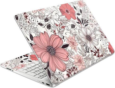 Laptop Skin Decal HP 15.6" - Botanical, Laptop Cover Sticker, No Cutting Required, No Bubble, Waterproof, Scratch Resistant - Including Wide Screen and Wrist Pad in Saudi Arabia
