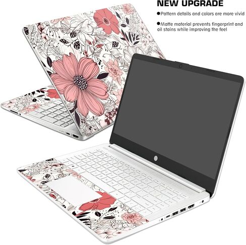 Laptop Skin Decal HP 15.6" - Botanical, Laptop Cover Sticker, No Cutting Required, No Bubble, Waterproof, Scratch Resistant - Including Wide Screen and Wrist Pad in Saudi Arabia