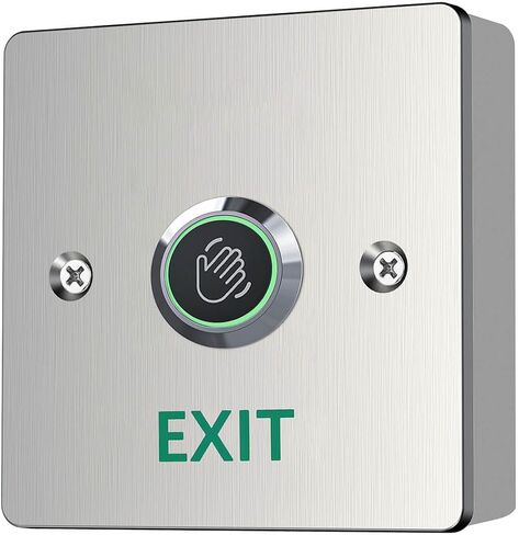 Infrared Sensor Exit Button with Back Box IR Touchless Door Release 304 Stainless Steel IP67 Waterproof with LED Indicator for Access Control Systems in Saudi Arabia