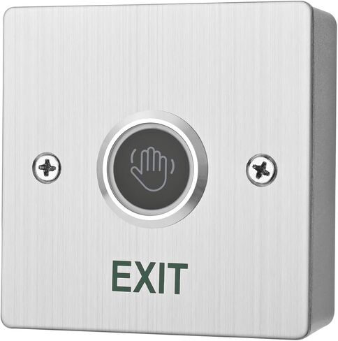 Infrared Sensor Exit Button with Back Box IR Touchless Door Release 304 Stainless Steel IP67 Waterproof with LED Indicator for Access Control Systems in Saudi Arabia