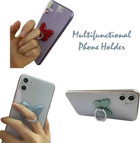 Y2K Vintage Cell Phone Ring Holder Heart Metal Kickstand Grip 360 Rotation Finger Ring Grip Kickstand for Smartphone and Tablets Repositionable (Heart Random) in Saudi Arabia