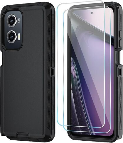 Qinmay Phone Case for Motorola Moto G Stylus 5G 2024 Case with HD Screen Protector, Heavy Duty Shockproof & Dropproof 3-Layer Cover Phone Case for Moto G Stylus 2024 (WineRed Pink) in Saudi Arabia