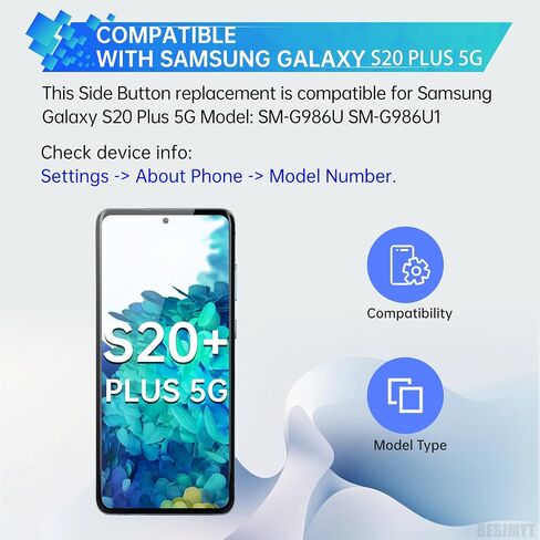 for Samsung Galaxy S20+ Plus 5G Power Button and Volume Button Replacement Side Button Power On Off Switch and Volume Button Replacement Model: SM-G986U SM-G986U1 Aura Blue in Saudi Arabia