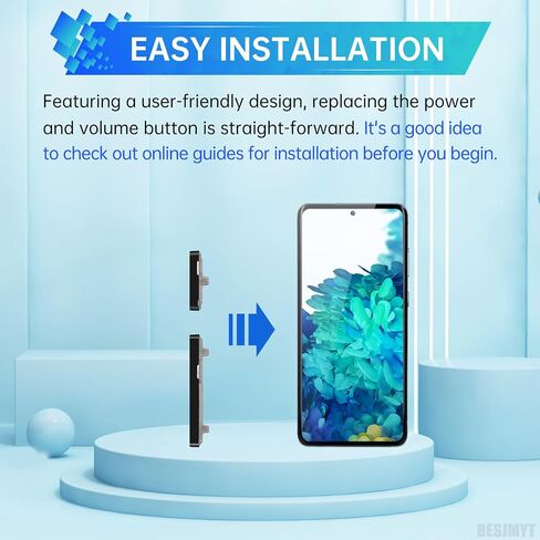 for Samsung Galaxy S20+ Plus 5G Power Button and Volume Button Replacement Side Button Power On Off Switch and Volume Button Replacement Model: SM-G986U SM-G986U1 Aura Blue in Saudi Arabia